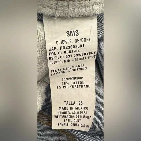 Re/Done Mid Rise Baby Boot Lightning - Picture 6 of 7